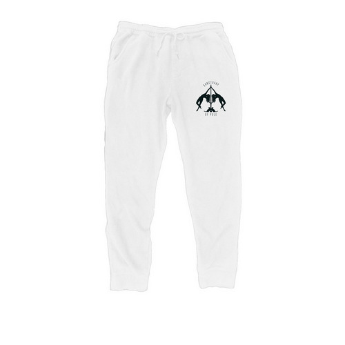 SweatPants 2, a White Midweight Fleece Joggers