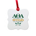 50th Anniversary Keepsake, a White Aluminum Square Ornament