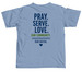 Bless the Bayou, a Washed Denim Comfort Colors Unisex Tee (back-view)