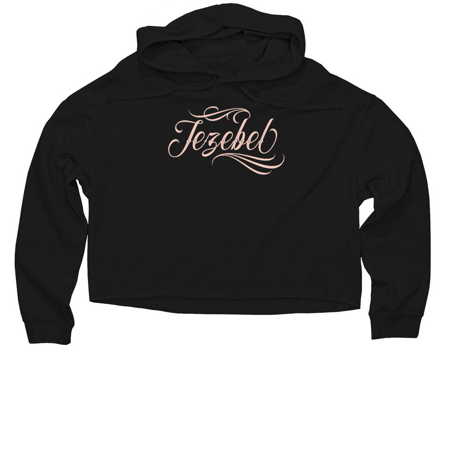 Jezebel, a Black Women?s Lightweight Cropped Hoodie