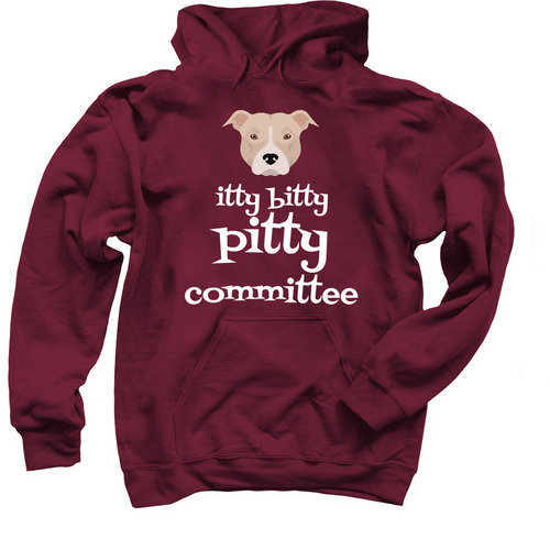 Itty Bitty Pitty Commitee, a Maroon Pullover Hoodie