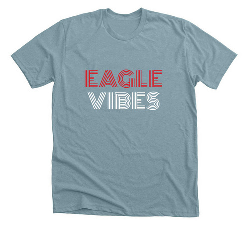 Eagle Vibes, a Heather Blue Lagoon Premium Unisex Tee