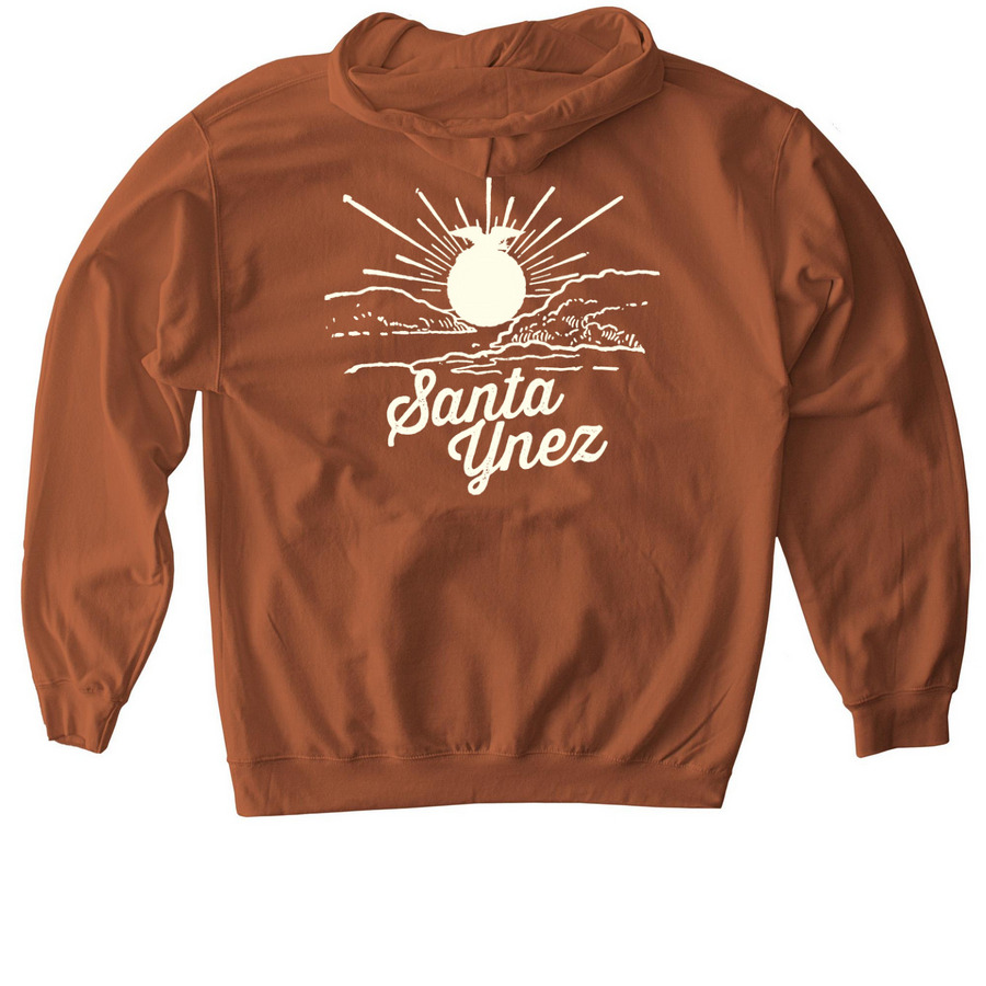 Rising Sun, a Texas Orange Softstyle Pullover Hoodie (back-view)