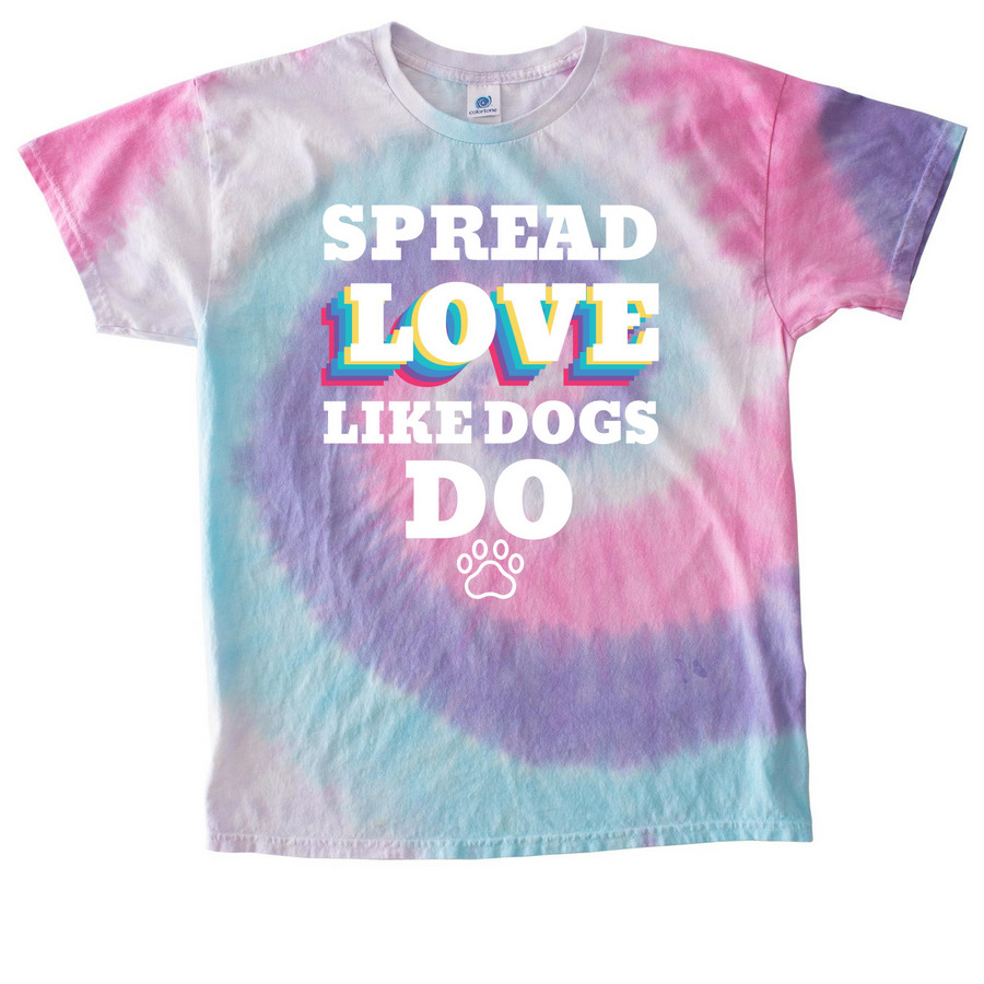 SPREAD LOVE, a Unicorn Classic Tie Dye Tee
