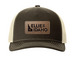 Patch Effect Trucker Hat, a Chocolate Chip/ Birch Printed Five-Panel Trucker Cap