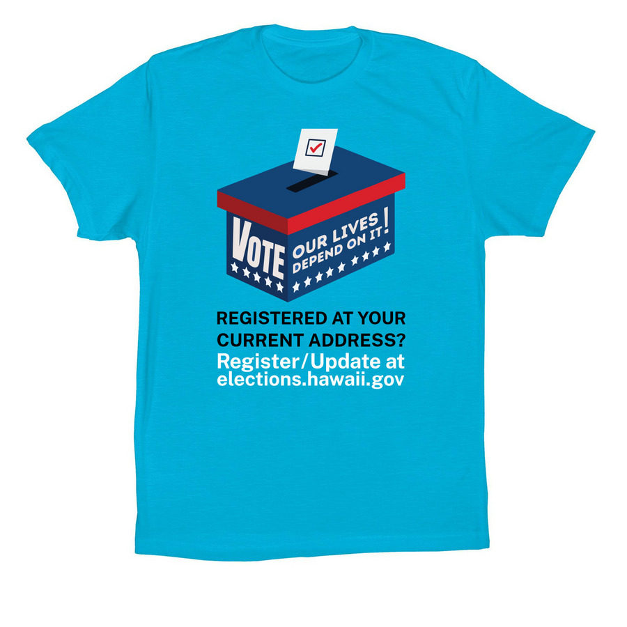 VOTE!, a Turquoise Premium Cotton Tee