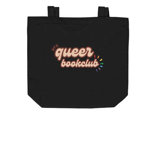 QBC Houston Tote Bag (Brown Outlined), a Black Organic Cotton Tote Bag