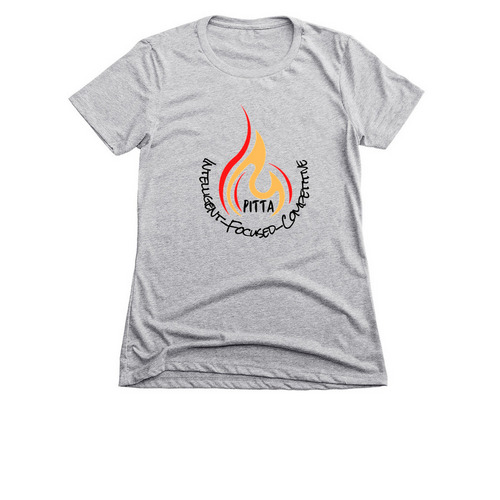 Pitta, a Dark Heather Grey Women's Slim Fit Tee