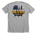 WEAR THE MISSION. HONOR THE SERVICE., a Athletic Heather Premium Unisex Tee (back-view)