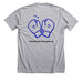 Help Support Steven?s Fight Against GBM&nbsp;, a Athletic Heather Premium Unisex Tee (back-view)