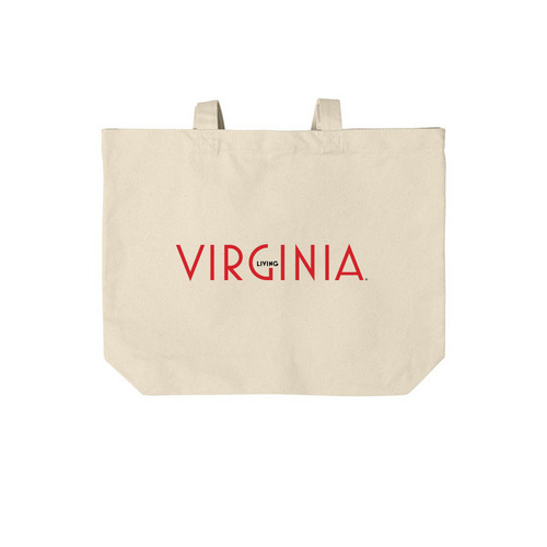 Canvas Virginia Living Tote Bag, a Natural Cotton Canvas Tote Bag