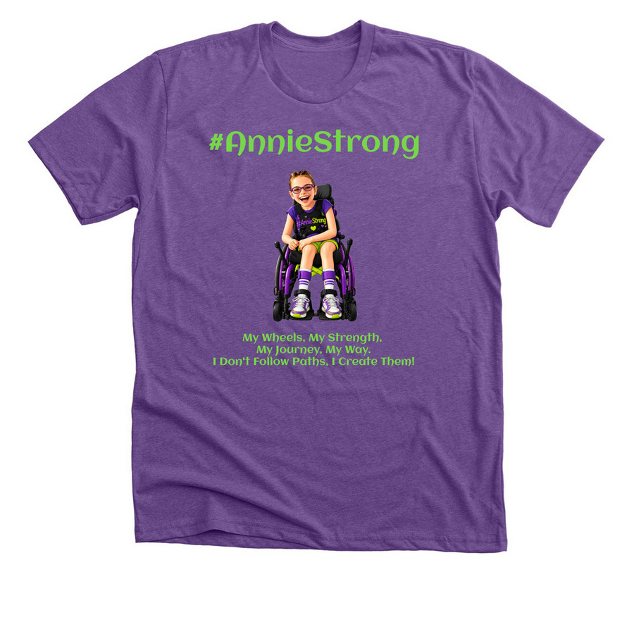 Annie Strong 2026, a Heather Team Purple Premium Unisex Tee