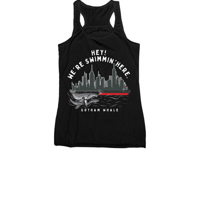 Hey! We're&nbsp;Swimmin' Here&nbsp;, a Black Women's Racerback
