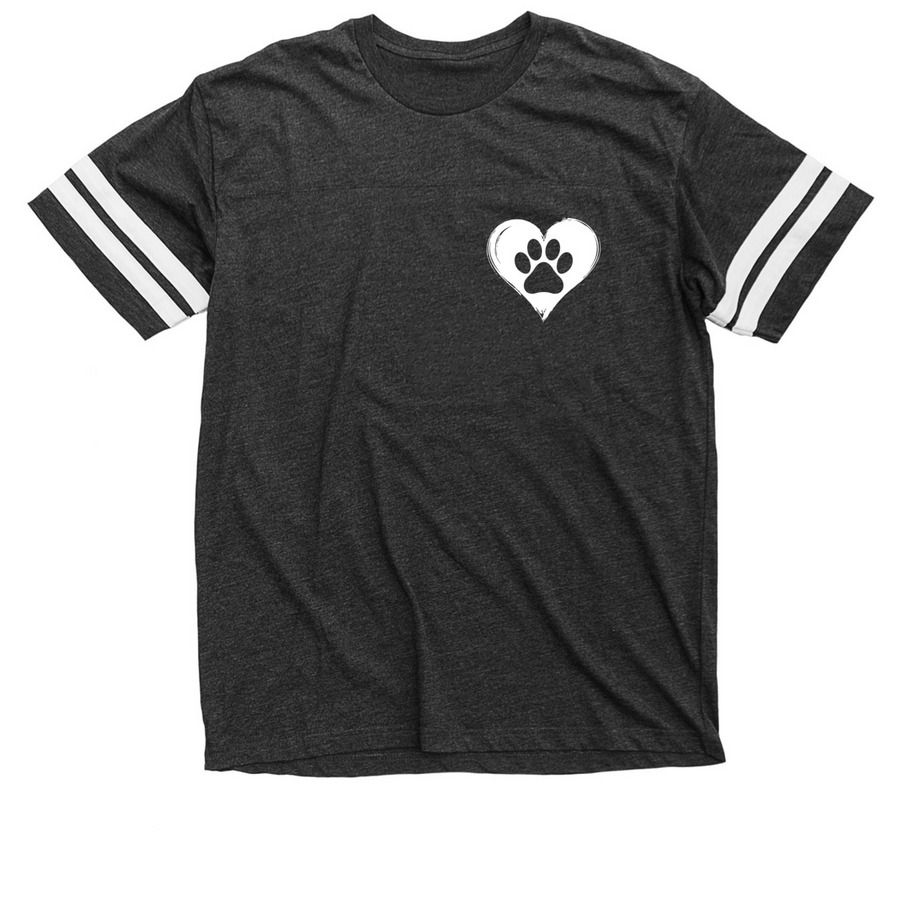 ASK ME ABOUT MY FOSTER (for dogs & Cats), a Vintage Smoke / White Football Jersey Tee