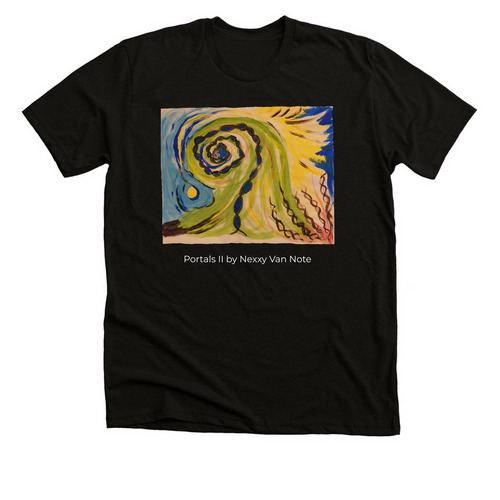 Portals II, a Solid Black Blend Premium Unisex Tee