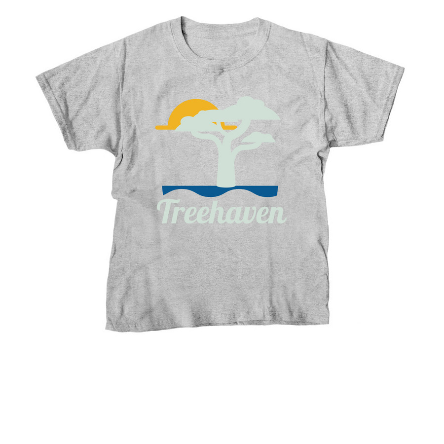 Treehaven Summer Tee, a Sport Grey Youth Unisex Tee