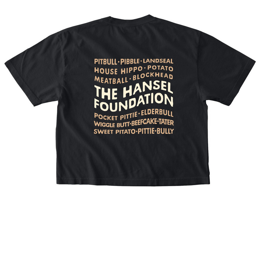 We Love Pitties!, a Black Comfort Colors Boxy Tee (back-view)