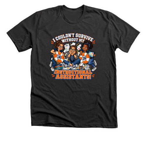 My Instructional Assistants!, a Dark Grey Heather Premium Unisex Tee