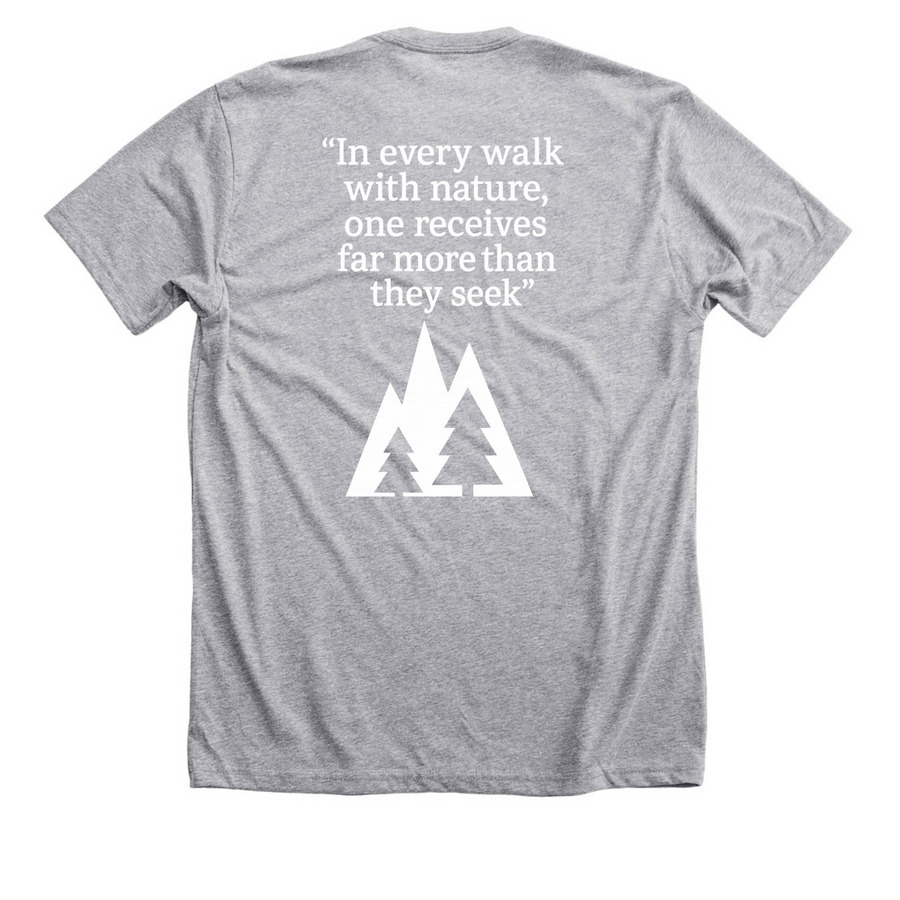 Central Hiking Club Merch, a Athletic Heather Premium Unisex Tee (back-view)