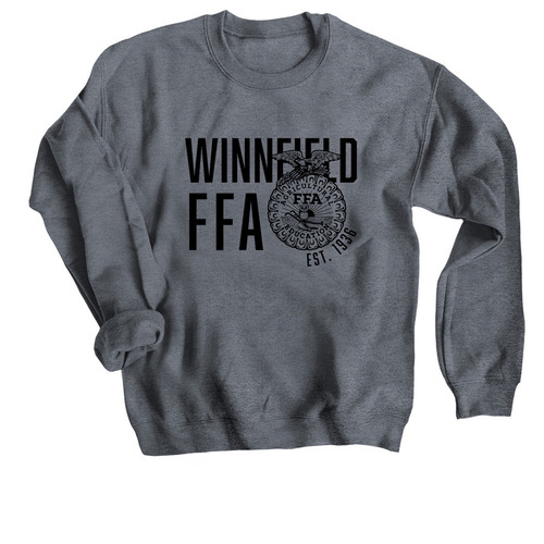 Winnfield&nbsp; "The Rarity" Black Ink, a Dark Heather Crewneck Sweatshirt