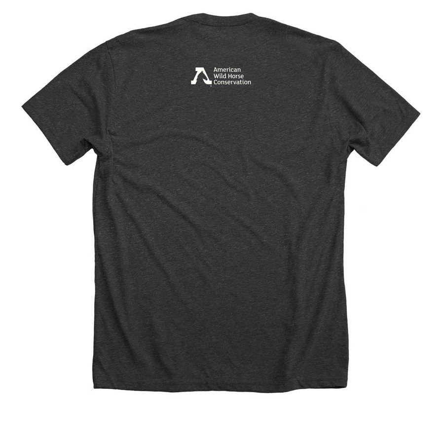 AWHC: &nbsp;Save the Burros&nbsp;, a Dark Grey Heather Premium Unisex Tee (back-view)