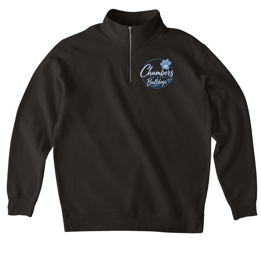 Chambers Primary Staff, a Black Midweight Quarter Zip Pullover