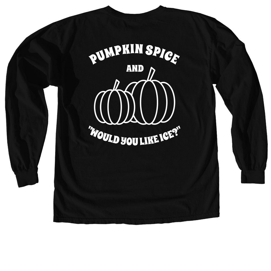 PACU Fall, a Black Comfort Colors Long Sleeve Tee (back-view)