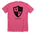 U4 Essmeyer/LeMoyne, a Heather Charity Pink Premium Unisex Tee (back-view)