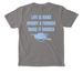 Life is Hard - Marry A Farmer, a Grey Comfort Colors Pocket Tee (back-view)