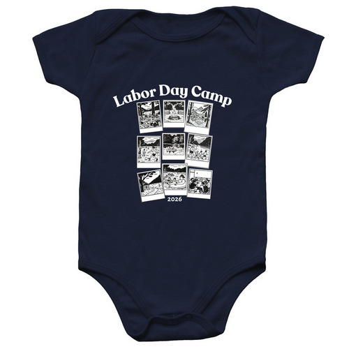 2026 Labor Day Babies, a Navy Infant Onesie