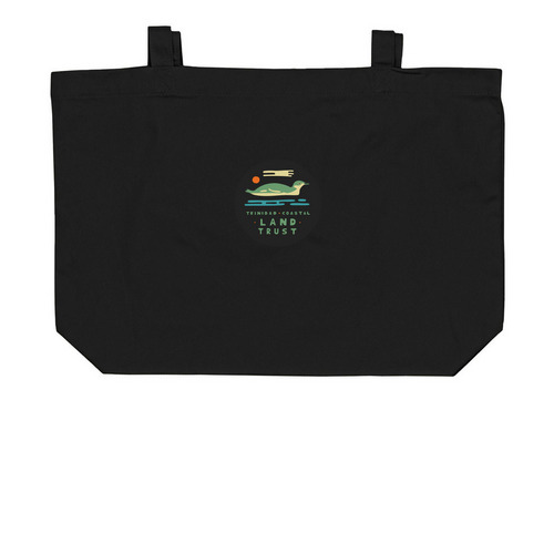 Common Murre Tote Bag by Wyatt Hersey, a Black Large Organic Cotton Tote Bag