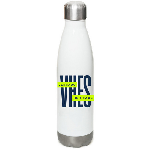 VHES Water Bottle, a White Stainless Steel Water Bottle