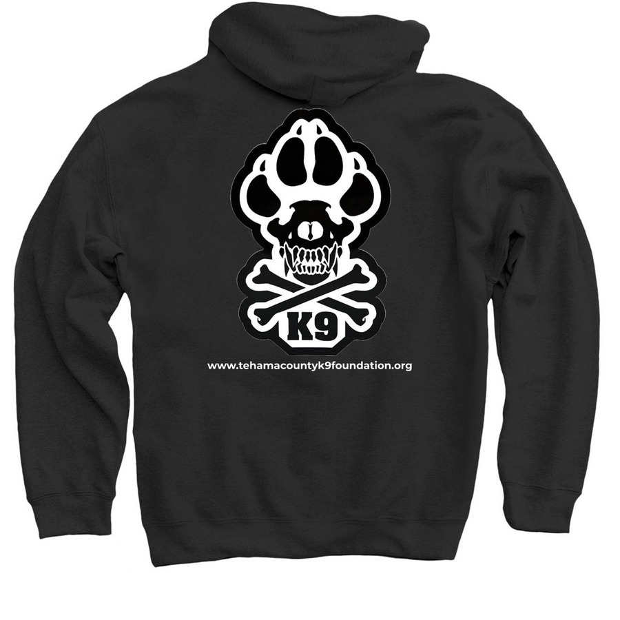 Tehama Co K9 Foundation&nbsp;, a Black Pullover Hoodie (back-view)