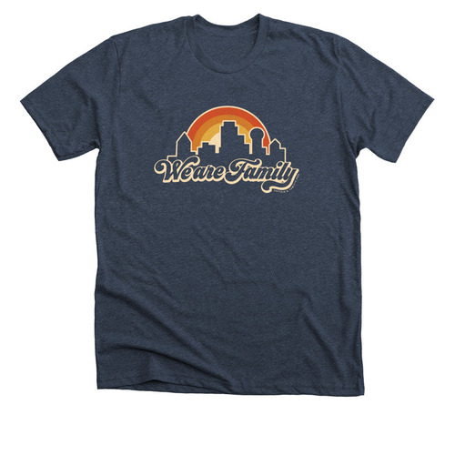 Dallas "We Are Family" Tee, a Heather Midnight Navy Premium Unisex Tee