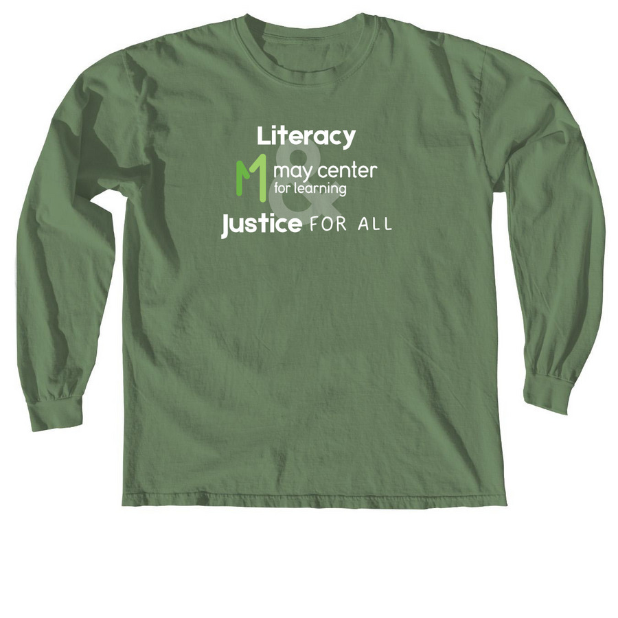 Literacy & Justice For All, a Hemp Comfort Colors Long Sleeve Tee