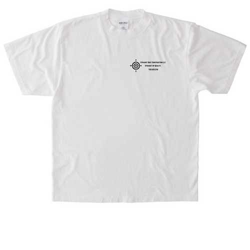 Straight Shot T #3, a White Heavyweight Garment Dye Tee