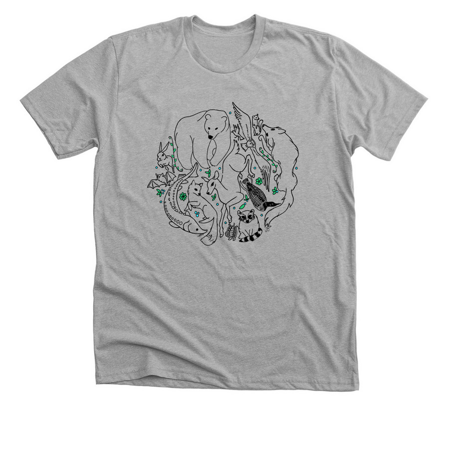 Michigan Animals, a Athletic Heather Premium Unisex Tee