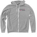 WOW merch, a Athletic Heather Zip Up Hoodie