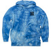 Tye Dye Stacked, a Aqua Blue Tie Dye Pullover Hoodie