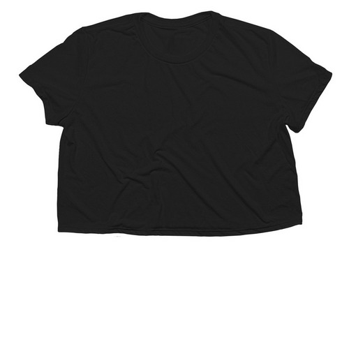 Tanks & Cropped, a Black Women?s Flowy Cropped Tee