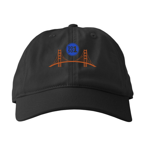 50501SF, a Black Printed Eco Baseball Cap