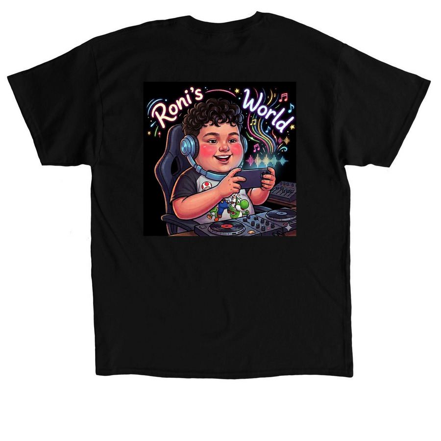 Ashtyn's Shirts, a Black Classic Unisex Tee (back-view)