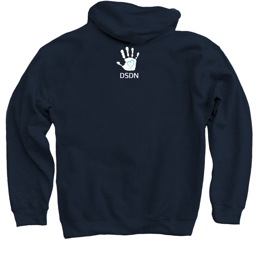 DSDN Rockin' Mom?, a Navy Pullover Hoodie (back-view)