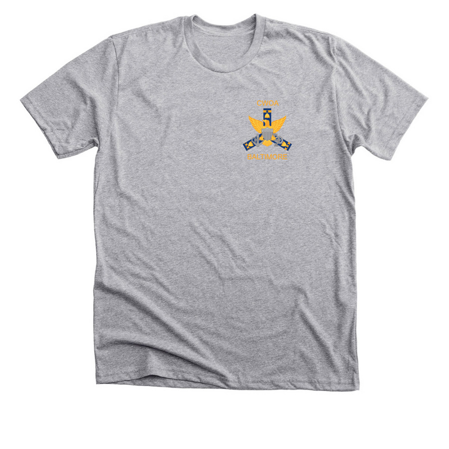USCG Chief Warrant Officer Assoc. Shirts, a Athletic Heather Premium Unisex Tee