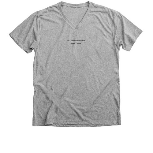 You can Unlearn That, a Athletic Heather Premium V-Neck Tee