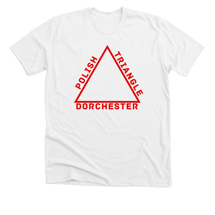 Polish Triangle - White, a Solid White Blend Premium Unisex Tee