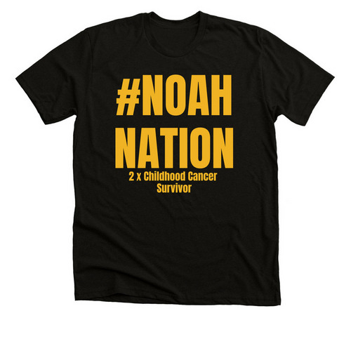#NoahNation 2 x Cancer Survivor&nbsp;, a Solid Black Blend Premium Unisex Tee