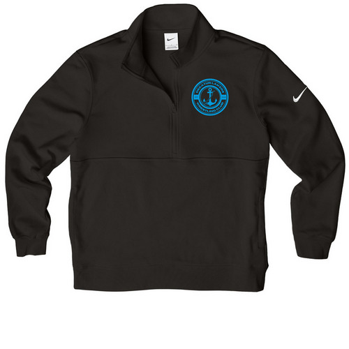 Collared Shirts and Zip Ups, a Black Nike Club Fleece Half Zip Pullover