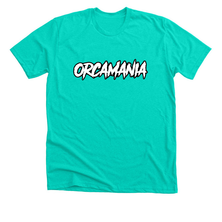 OrcaMania, a Heather Sea Green Premium Unisex Tee