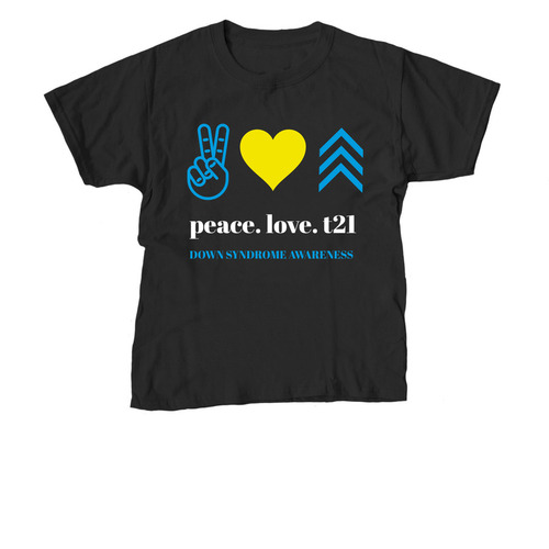 Down Syndrome Awareness, a Black Youth Unisex Tee